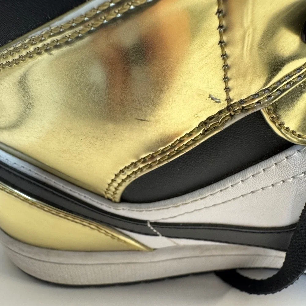 Nike Air Jordan 1 Mid Metallic Gold White Black DC1419-700 Mens 11.5 Sneaker